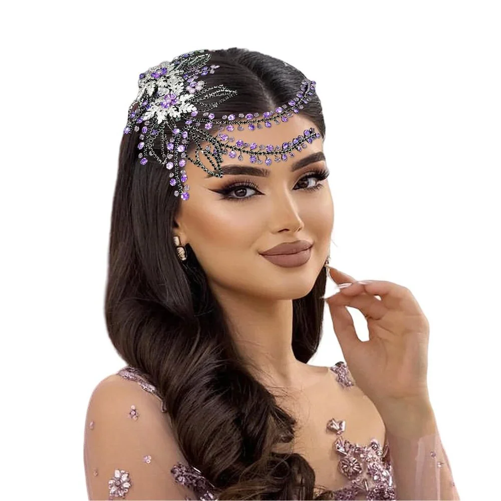 Handmade Rhinestone Bridal Hair Clip Elegant Wedding Party Accessory